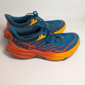Hoka Vibrant Blue and Orange Running Shoes